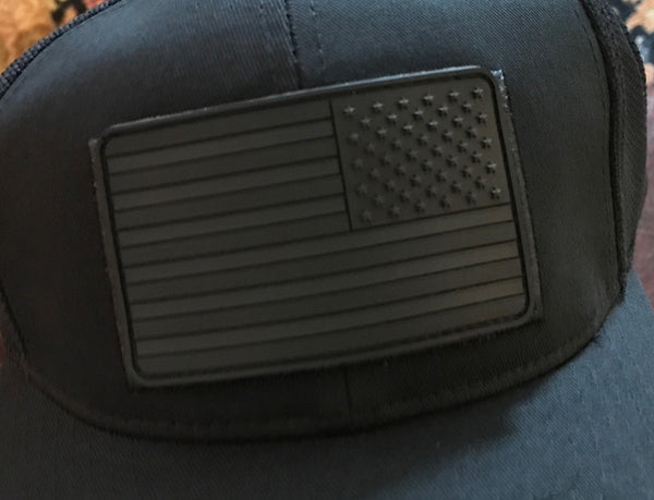 USA Flag PVC Patch - 3 Color Options