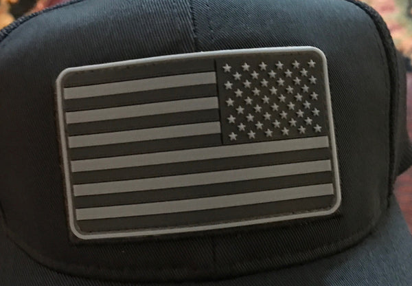 USA Flag PVC Patch - 3 Color Options