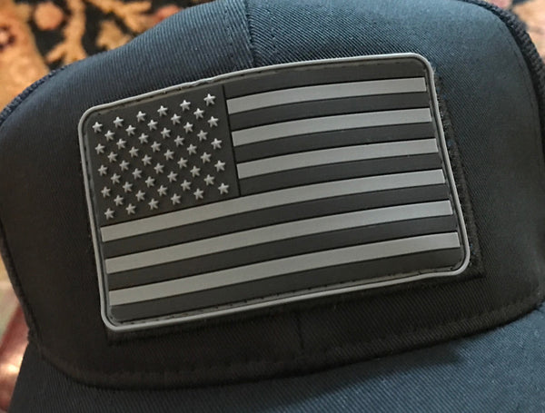 USA Flag PVC Patch - 3 Color Options