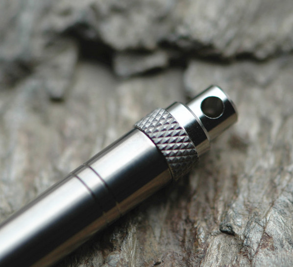 Gripped Survival Whistle - Titanium