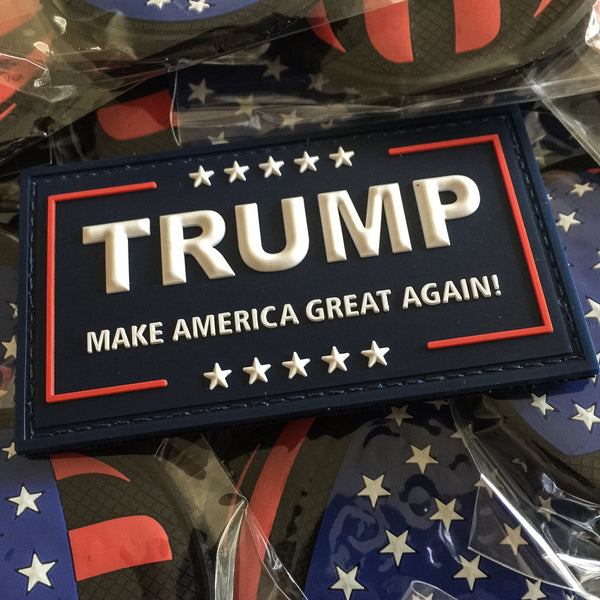 Trump MAGA Patch - Original Red/White/Blue with free hand sanitizer