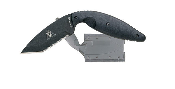 KA-BAR Large TDI Law Enforcement Tanto, Serrated Knife