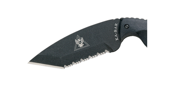 KA-BAR Large TDI Law Enforcement Tanto, Serrated Knife