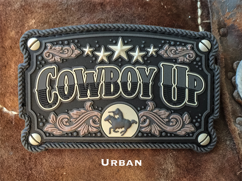 Cowboy Up Patch - Rubber, 5 Color Options!
