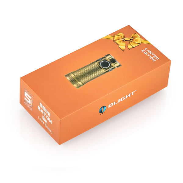 Olight S Mini Baton Br (Raw Brass) 1 x (R)CR123 550 Lumen CREE XM-L2 LED Flashlight