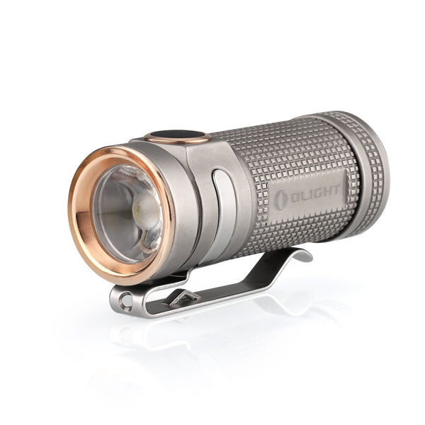 Olight S Mini Baton Ti (Bead Blasted Titanium) 1 x (R)CR123 550 Lumen CREE XM-L2 LED Flashlight
