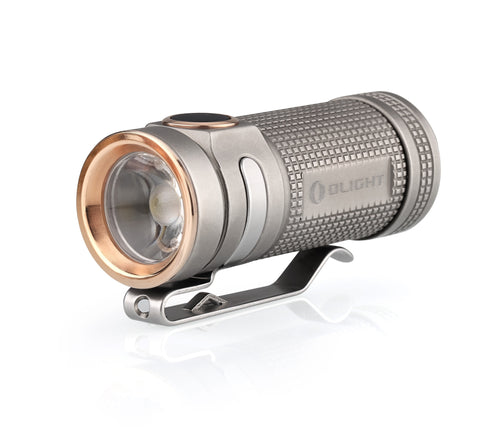 Olight S Mini Baton Ti (Bead Blasted Titanium) 1 x (R)CR123 550 Lumen CREE XM-L2 LED Flashlight