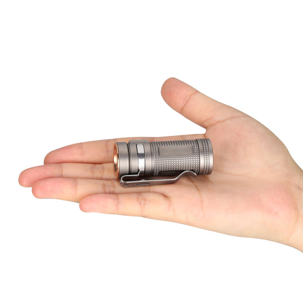 Olight S Mini Baton Ti (Bead Blasted Titanium) 1 x (R)CR123 550 Lumen CREE XM-L2 LED Flashlight