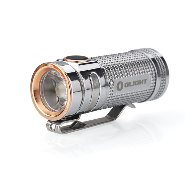 Olight S Mini Baton Ti (Polished Titanium) 1 x (R)CR123 550 Lumen CREE XM-L2 LED Flashlight