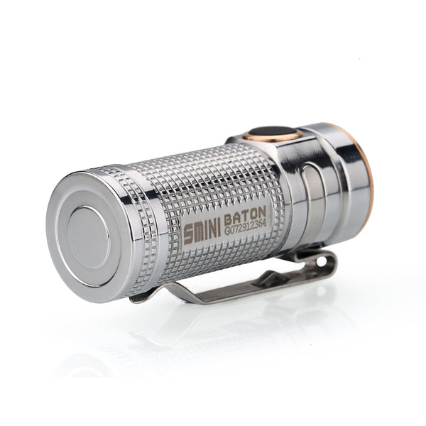 Olight S Mini Baton Ti (Polished Titanium) 1 x (R)CR123 550 Lumen CREE XM-L2 LED Flashlight