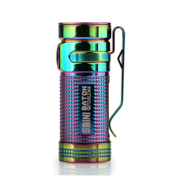 Olight S Mini Baton Ti (Rainbow PVD Titanium) 1 x (R)CR123 550 Lumen CREE XM-L2 LED Flashlight