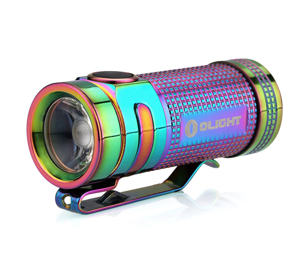Olight S Mini Baton Ti (Rainbow PVD Titanium) 1 x (R)CR123 550 Lumen CREE XM-L2 LED Flashlight