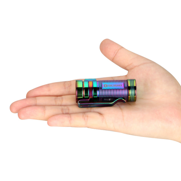 Olight S Mini Baton Ti (Rainbow PVD Titanium) 1 x (R)CR123 550 Lumen CREE XM-L2 LED Flashlight