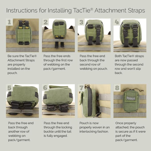 3" TacTie Attachment Strap - 4-Pack